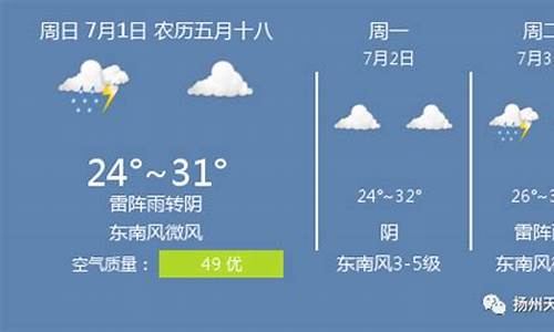 江苏扬州10天天气预报查询_扬州天气10天预报